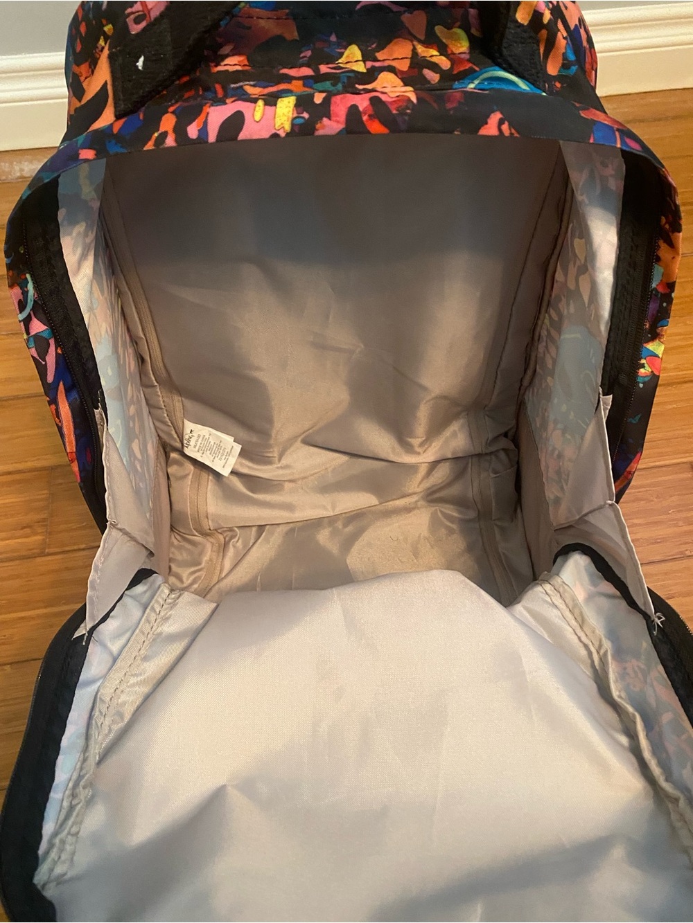 RARE Multicolor Kipling SANAA Rolling Backpack - Wheeled Travel School Bag - Picture 7 of 8